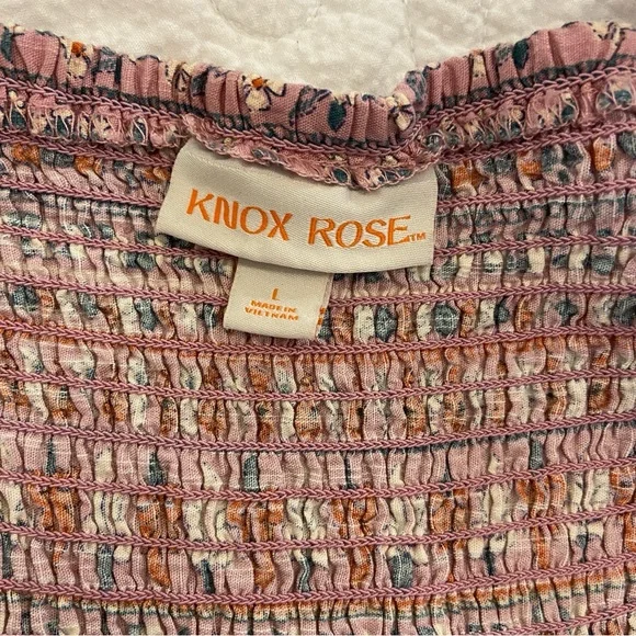 🍋Knox rose entro boho cottagecore peasant pleated dress bundle women’s L - Picture 15 of 16